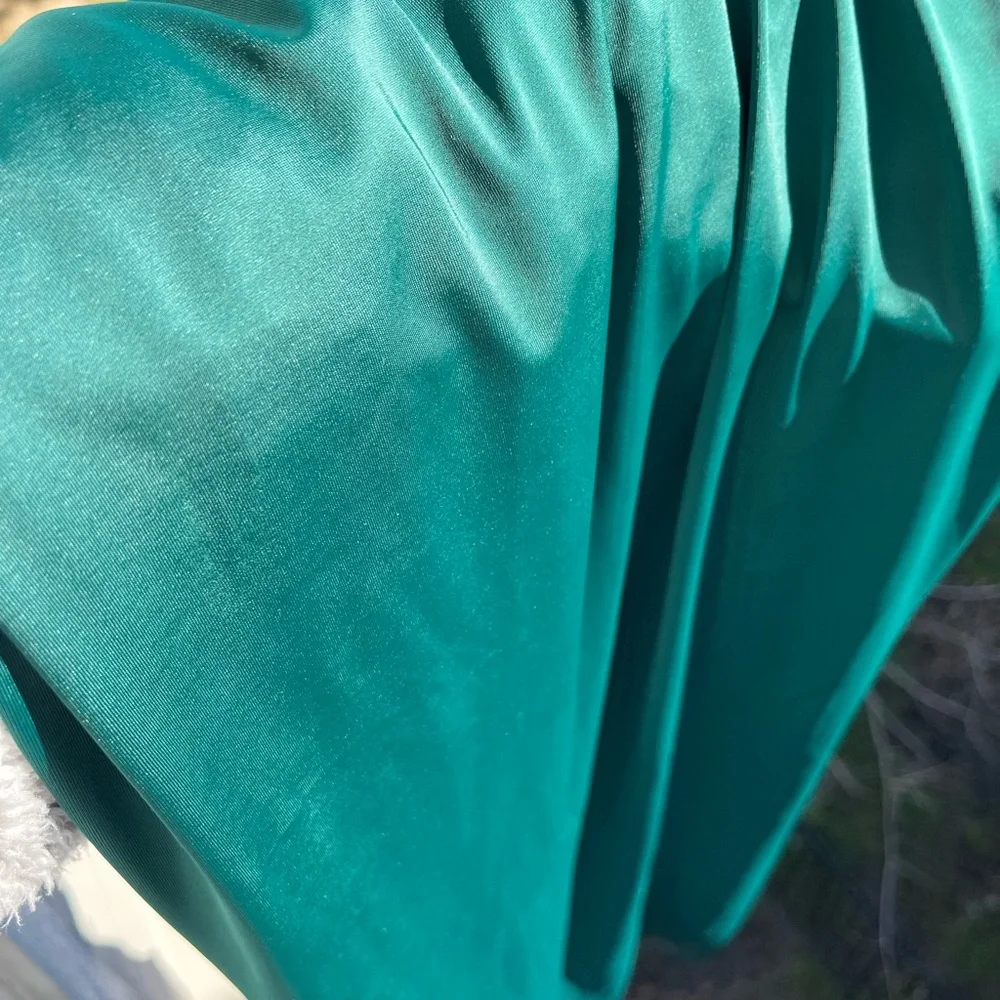 NWT Draping Emerald Green Dress  Size M - Picture 10 of 11